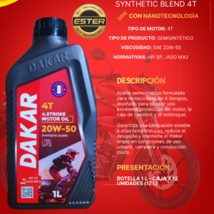 DAKAR 20W-50 Semisintetico 4T